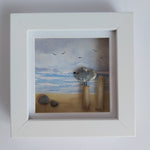 A Shell and Driftwood Seagull Picture - 12cms