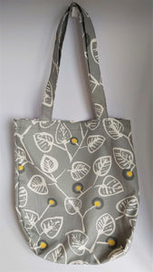 Grey and Mustard Tote Bag