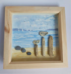 Shell and Driftwood Seagull Picture - 18cms