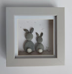 Rabbit Pebble Picture - 12cms