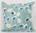 Blue flower cotton cushion